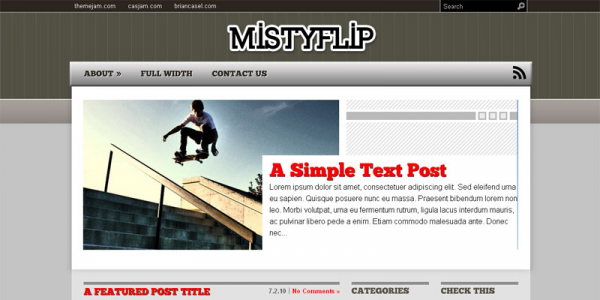 Премиум шаблон WordPress от ThemeJam: MistyFlip