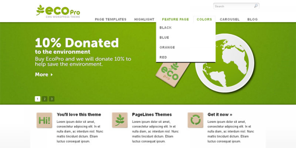 Премиум шаблон WordPress от PageLines: EcoPro