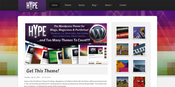 Hype — шаблон для журнала на WordPress от Themeforest