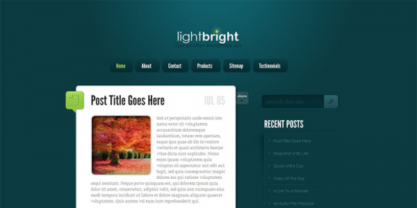 Премиум тема WordPress от ElegantThemes: LightBright