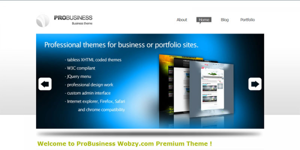 Тема для WordPress от Wobzy: ProBusiness