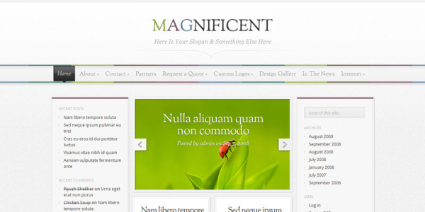 Премиум тема WordPress от ElegantThemes: Magnificent 1.3