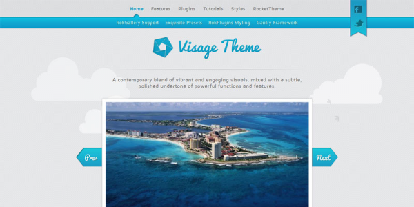 Универсальная тема WordPress от RocketTheme: Visage