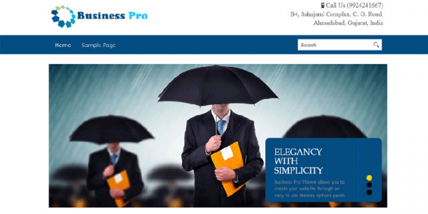 Бизнес шаблон для wordpress: Business Pro